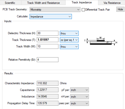 Track Impedance Calcualtors
